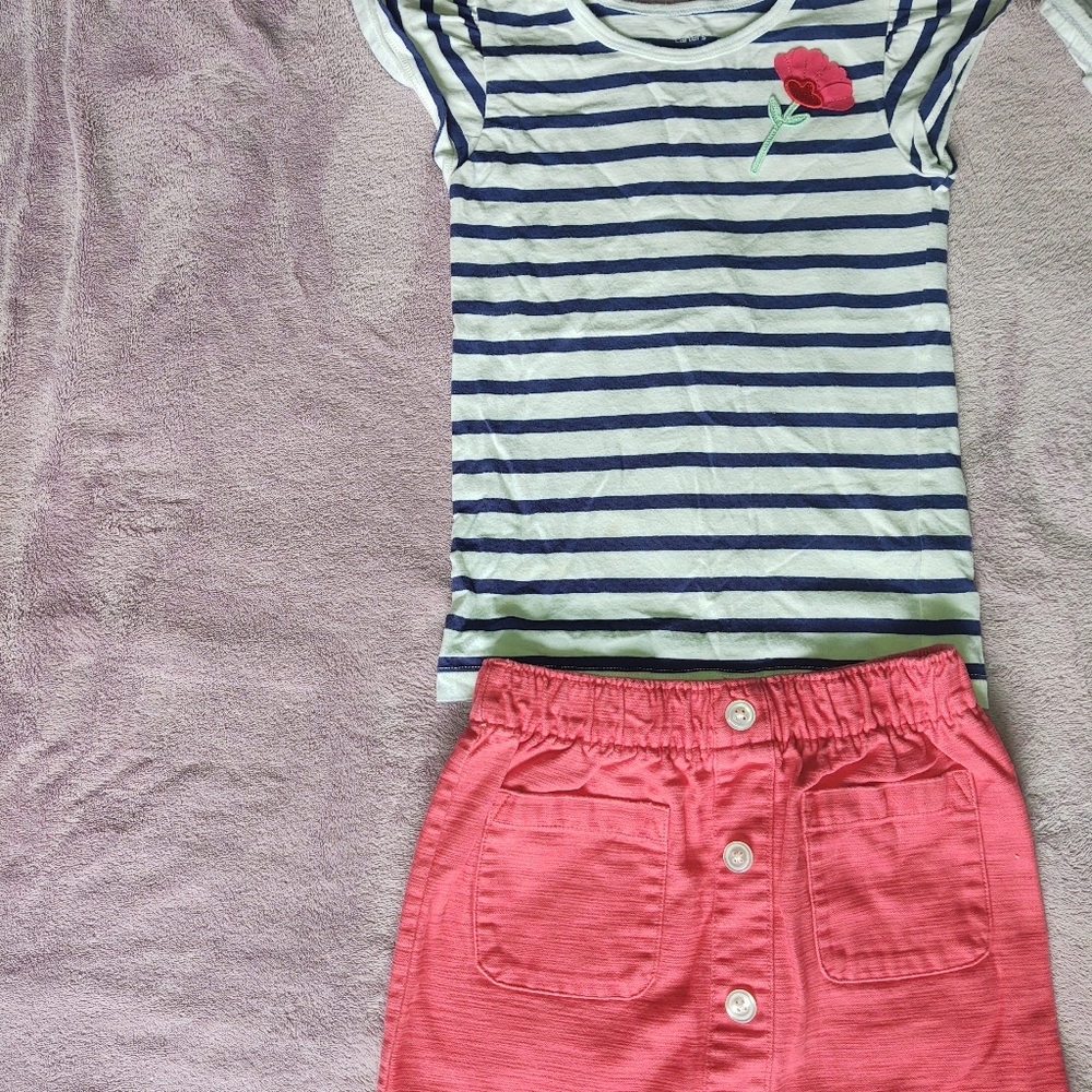 Carter's girls skirt outfit
